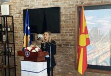 Fatmire Isaki e PDSH-së në hapjen e konsullatës kosovare në Strugë