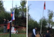 Largohet flamuri serb e rikthehet flamuri kombëtar tek përmendorja e dëshmorit shqiptar në Bujanoc