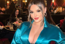 Enca uron Krishtlindjet nga Parisi, ekspozon gjoksin në veshjen elegante