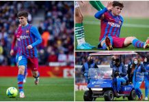 E goditi topi në kokë, talenti i Barcelonës u desh ta lërë ndeshje për të shkuar në spital