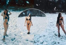 Flaka Krelani sfidon të ftohtit, pozon vetëm në bikini në mes të borës