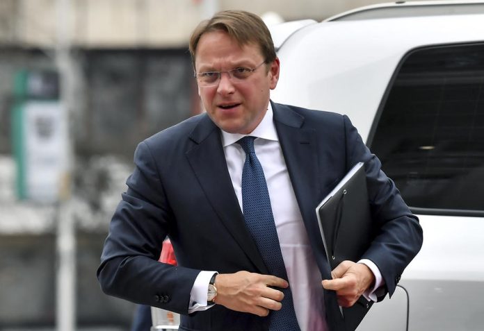 European Commissioner for Neighbourhood and Enlargement Varhelyi in North Macedonia