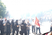 Lëndohet një polic në protestën e veteranëve