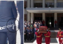 Një politikan shkon me armë në brez në funeralin e ish-presidentit Nishani