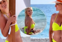 Edhe pse 54-vjeçe, Monika Lubonja nuk heziton të shfaq format trupore në bikini