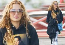 Rita Ora shihet e lodhur në Aeroportin e Cyrihut, pas performancës së zjarrtë në festivalin “Open Air”