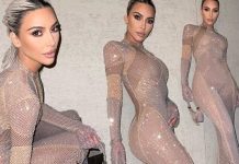 Kim Kardashian sjell të tjera poza provokuese në fustan rrjetë nga një event i markës Fendi