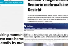 Rrahja e të moshuarës në një qendër strehuese në Pejë u bë lajm edhe në mediat ndërkombëtar