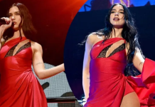 Dua Lipa shkëlqeu në të kuqe në koncertin e fundvitit ‘Jingle Ball’