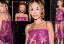 Rita Ora nxit imagjinatën me fustanin e guximshëm me dantella teksa shoqërohet nga Taika Waitit në eventin e “Golden Globes”