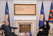 Osmani takon Walker: Qytetarët e Kosovës do t’u jenë përjetësisht mirënjohës