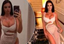 Tifozja e ‘nxehtë’ e Kroacisë, Ivana Knoll nuk lë vend për imagjinatë në fustanin e tejdukshëm teksa merr pjesë në pasndejën e “BAFTA Awards”