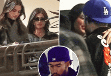 Aludohet për një lidhje dashurie – Kendall Jenner dhe Bad Bunny shihen duke u përqafuar pas një darke romantike