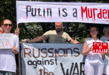 “Putini është vrasës”: Protestë në Podgoricë kundër presidentit rus