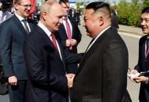 Takohen Vladimir Putin dhe Kim Jong-un