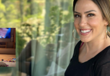 Arbana Osmani ndanë pamje nga shtëpia e saj “rrëmujë”