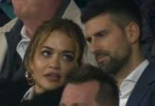 Dikur s’e duronte as në billboard, por dje Rita ora ishte e ulur pranë tenistit antishqiptar serb Djokovic