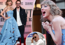 Taylor Swift merr pjesë në premierën e filmit “Eras Tour, shfaqet në tapetin e kuq pa partnerin e ri Travis Kelce