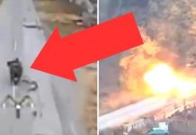 Po tentonin të iknin me motoçikletë, rusët po lëviznin me shpejtësi të madhe – por nuk i shpëtuan dronit kamikaz