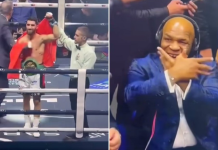 Boksieri shqiptar Ermal Hadribeaj mbron titullin kampion, Mike Tyson e përshëndet me shqiponjë
