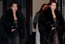 Dua Lipa shkëlqen me një veshje prej dantelle teksa shijon mbrëmjen në New York