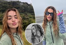 Rita Ora shfaqet pa makijazh në plazh, ndërsa shijon natyrën piktoreske të Zelandës së Re për fundvit