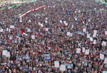 Jemeni në solidaritet me Gazën, mijëra në protestën më të madhe pro Palestinës