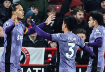 Liverpooli mbetet hije e Arsenalit me fitoren komode ndaj Sheffieldit