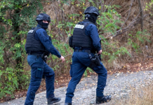 Policia thotë se ka sekuestruar armatim të gjetur pranë një flamuri serb në Banjskë