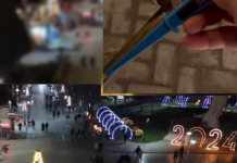 Vajza e vogël goditet nga rryma tek dekorimi i Vitit të Ri në Strugë – shpëton mrekullisht (VIDEO)