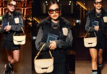 Rita Ora duket fantastike me një fund të shkurtë, teksa merr pjesë në shfaqjen e modës Kenzo në Paris
