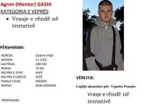 Policia në kërkim të Agron Gashit, të dyshuarit për plagosjen e mbrëmshme në Pejë