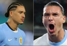 Darwin Nunez në prag të thyerjes së rekordit 96-vjeçar pasi shënoi për Uruguain kundër Bolivisë