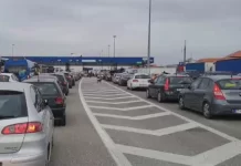 Në pikat kufitare Bogorodicë dhe Tabanocë deri në 30 minuta pritje për hyrje-dalje nga vendi