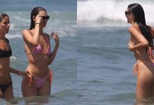 E dashura e Leonardo DiCaprios, Vittoria Ceretti, shfaq figurën e saj prej modeleje gjatë pushimeve italiane