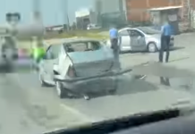 Aksident trafiku midis dy automjeteve në magjistralen Prishtinë-Ferizaj