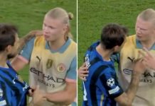 Haaland dhe Acerbi u përfshinë në një ‘incident’ interesant pas ndeshjes