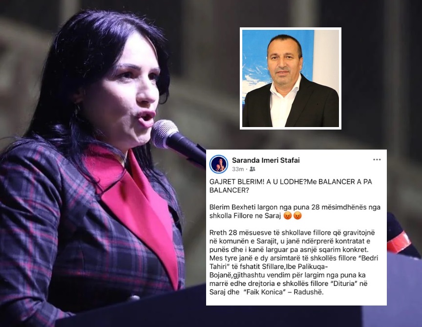 Saranda Imeri: Blerim Bexheti largon nga puna 28 shqiptarë, mësimdhënës në Saraj