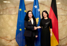 Osmani në Gjermani, kërkon mbështetje për anëtarësim në organizata ndërkombëtare