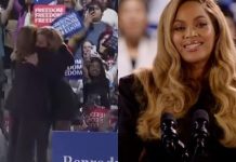 Beyonce “ndezi” Teksasin në tubimin e Kamala Harris, i dha një përqafim kandidates demokrate