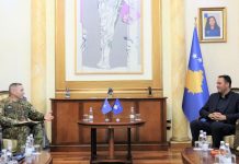 Konjufca priti në takim komandantin e ri të KFOR-it, e uron për detyrën e re