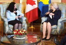 Osmani pranon urime nga Guvernatorja e Përgjithshme e Kanadasë: Mbështesim Kosovën në rrugën europiane