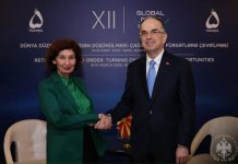 Begaj takohet me Siljanovskan, flasin për rolin e shqiptarëve si faktor shtetformues e paqedashës