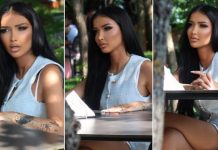 Xheneta Fetahu publikon pamje nga xhirimet e serialit “Dashuri e Humbur”