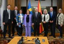 Afrim Gashi takon delegacionin suedez: Suedia mbështet rrugëtimin evropian të Maqedonisë së Veriut