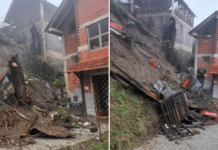 Rrëshqitje dheu në Shipkovicë rrezikohen katër shtëpi – banorët urdhërohen të evakuohen