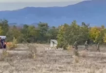 Pamje të reja të ballafaqimit të xhandarmarisë serbe me banorët në vijën kufitare në Rakinicë të Podujevës