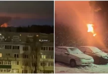 Zjarri i madh në një depot të naftës ruse pas sulmit me dron