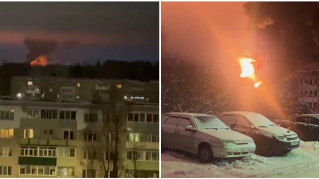 Zjarri i madh në një depot të naftës ruse pas sulmit me dron