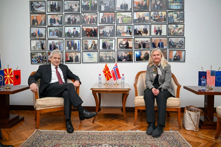 Ali Ahmeti takoi ambasadoren e Norvegjisë  Kristin Melsom